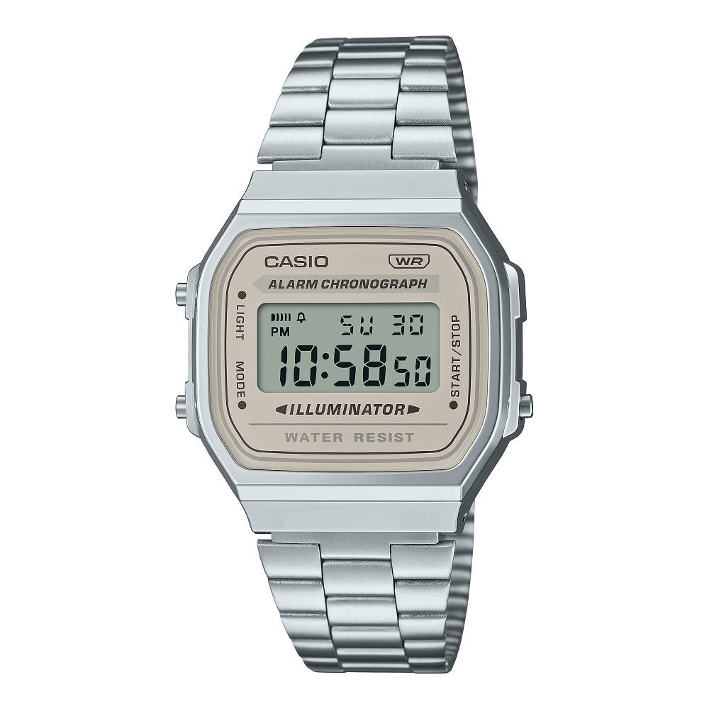 A168WA-8AYDF | Đồng Hồ Casio Nam - Nữ | Dây Kim Loại | Điện Tử Cổ Điển | Chống Nước 