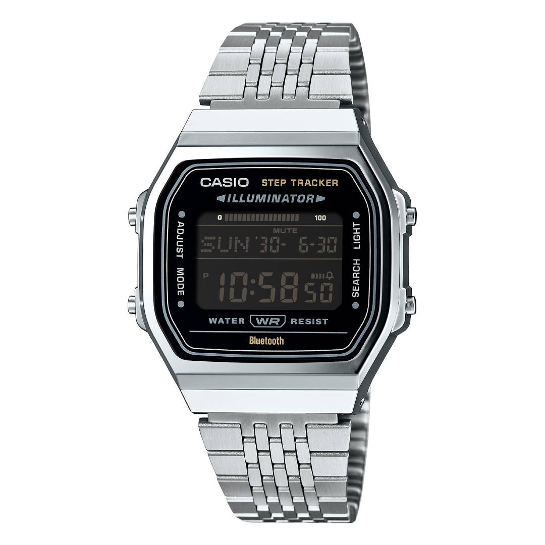 [NEW ARRIVAL ] ABL-100WE-1BDF | Đồng hồ Casio Unisex | Mặt Điện Tử | Dây Kim Loại | Kết Nối Điện Thoại |Chống Nước 