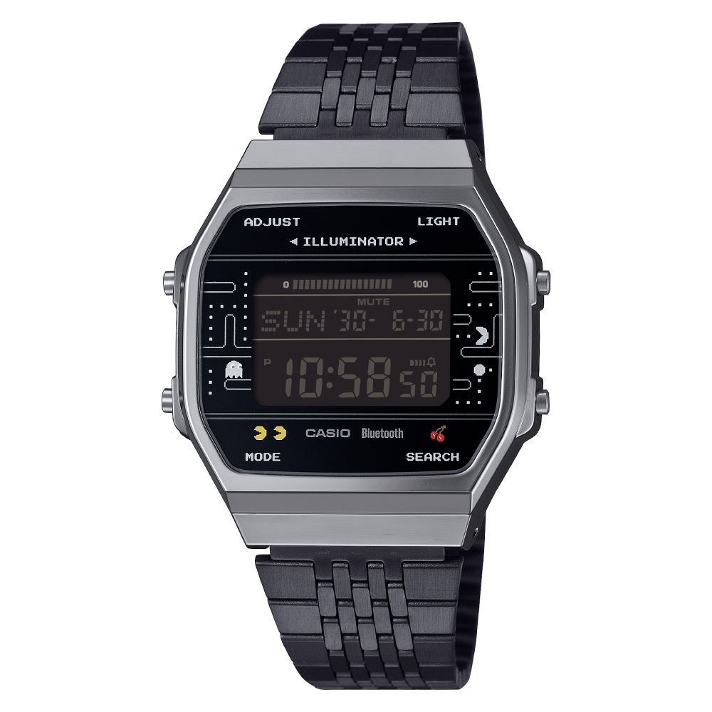 LIMITED | ABL-100WEPC-1BDR | Đồng hồ Casio PAC-MAN | Unisex | Mặt Điện Tử | Dây Kim Loại | Chống Nước