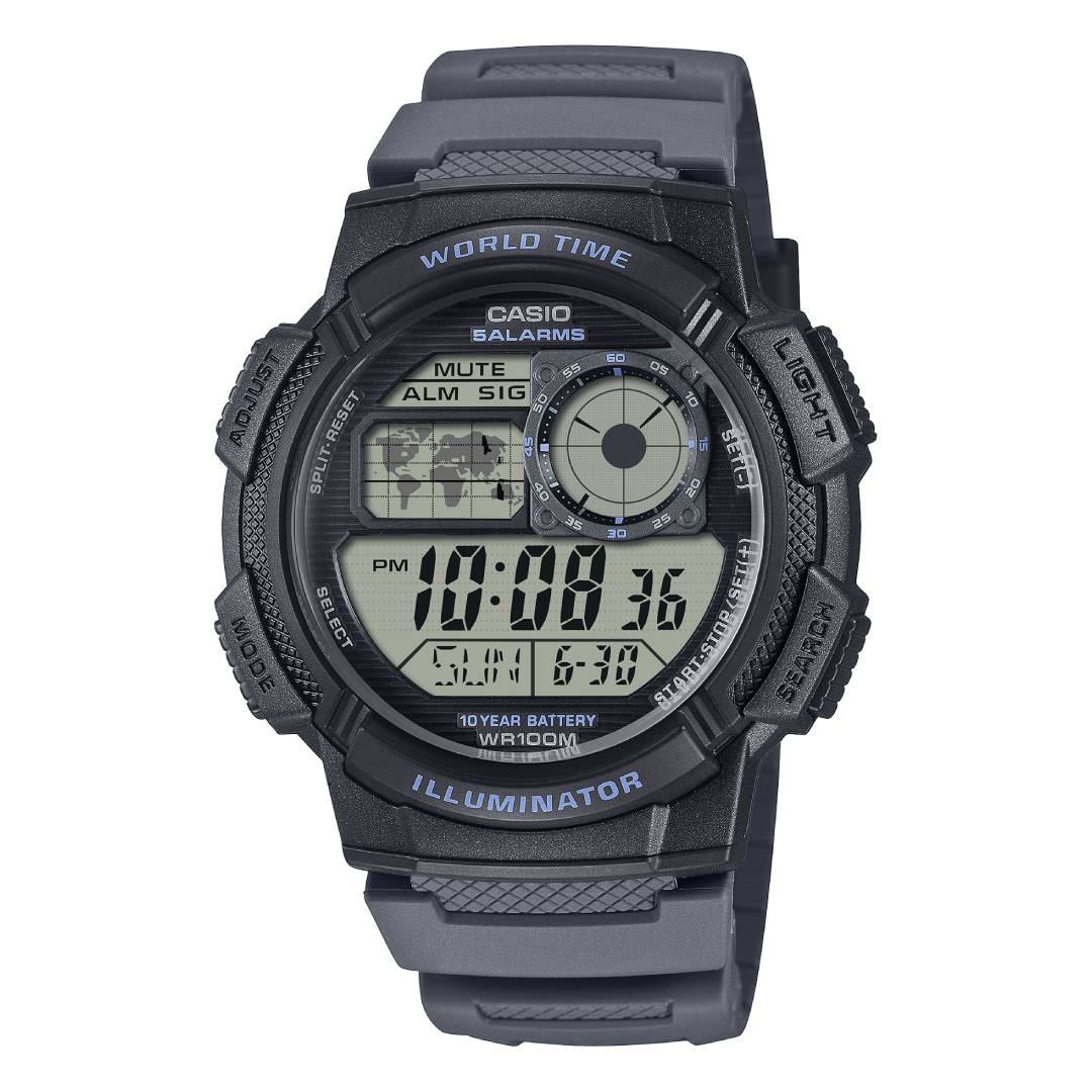 AE-1000W-8AVDF | Đồng Hồ Casio | Nam | Standard | Dây Nhựa | Pin 10 Năm | Chống Nước WR100M