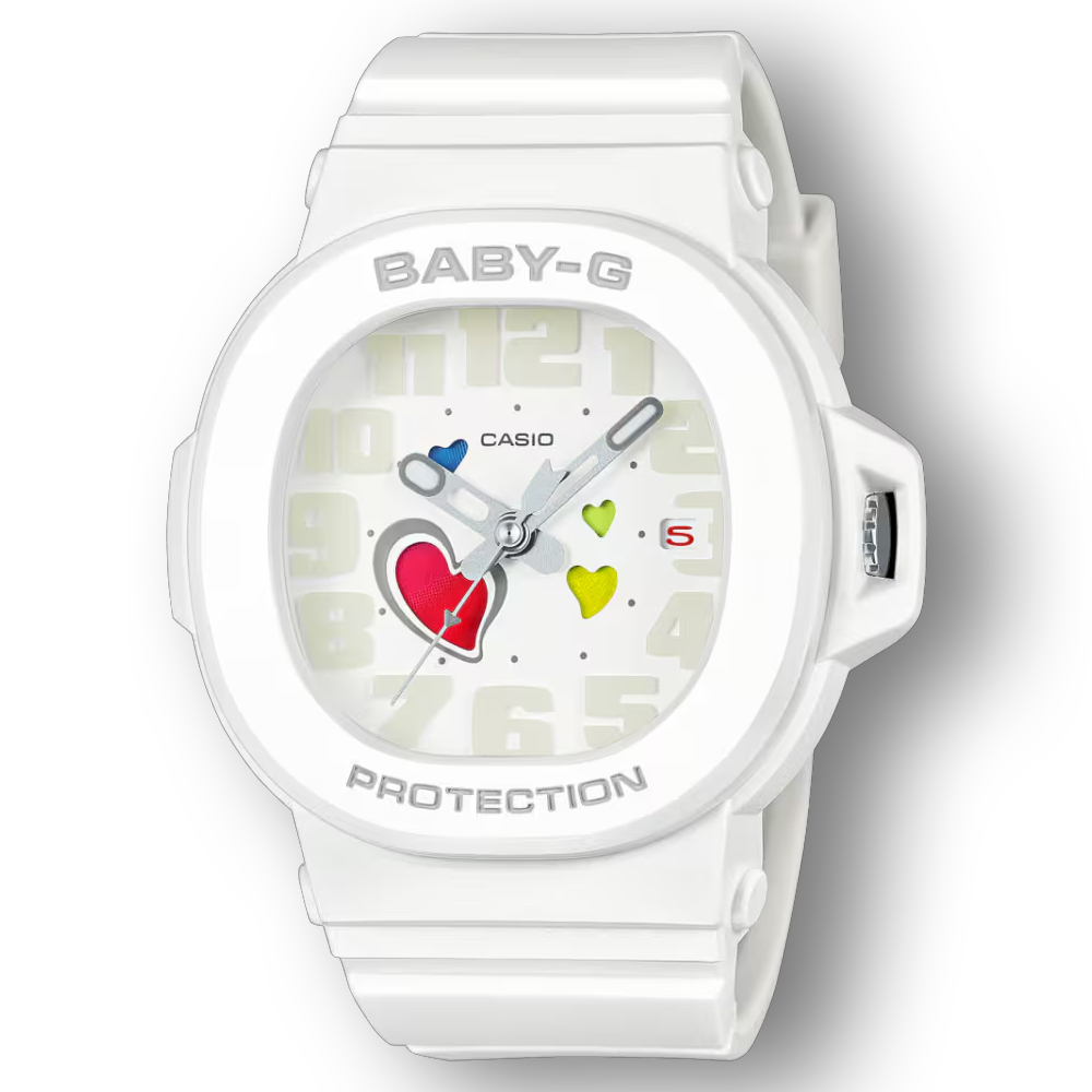 BGA-10-7ADR | Đồng hồ Casio BABY-G Nữ | Dây nhựa màu trắng | Vòng bezel rời | Chống nước 100m