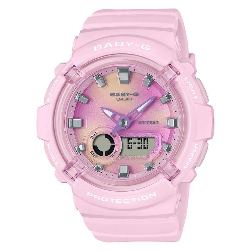 BGA-280TD-4ADR | Đồng Hồ Casio | Baby-G | Nữ | Dây Nhựa mặt loang pastel| Chống Va Đập | Chống Nước WR100M