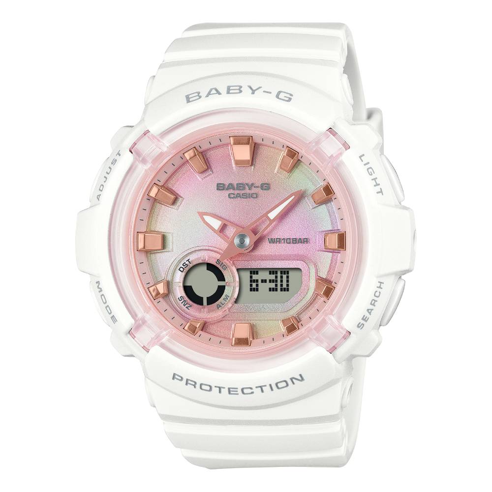BGA-280TD-7ADR | Đồng Hồ Casio | Baby-G | Nữ | Dây Nhựa mặt loang pastel| Chống Va Đập | Chống Nước WR100M