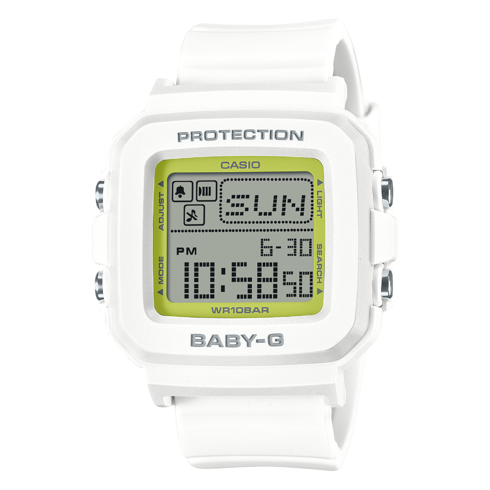 BGD-10K-7DR | Đồng Hồ Casio | Baby-G | Nữ | Dây Nhựa Trắng | case Đặc Biệt | Chống Nước WR100M