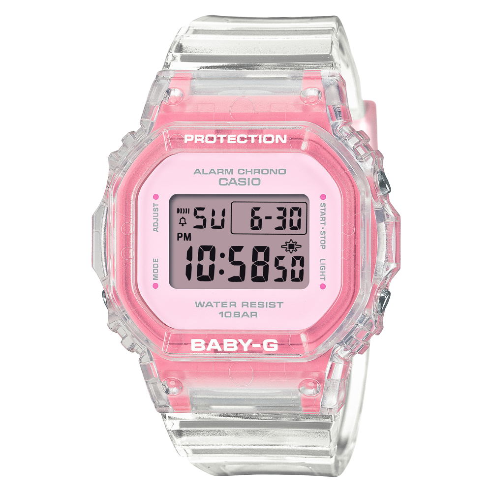 BGD-565SJ-7DR | Đồng Hồ Casio | Baby-G | Nữ | Dây Nhựa | Mặt Vuông Điện Tử | Chống Nước WR100M