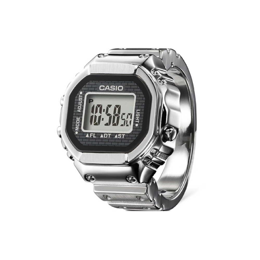 CRW-001-1DR | Đồng Hồ Casio Nhẫn | Unisex | Thép không gỉ | Kĩ Thuật Số | Chống Nước