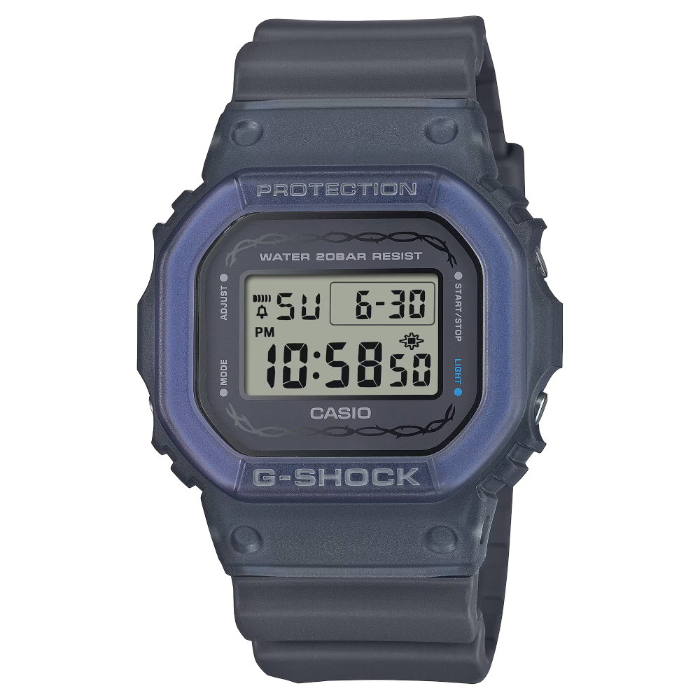 LIMITED | DW-5600RS-8DR | Đồng Hồ Casio | G-Shock | Nam | Dây Nhựa | Mặt Vuông Họa Tiết Gai | WR20BAR