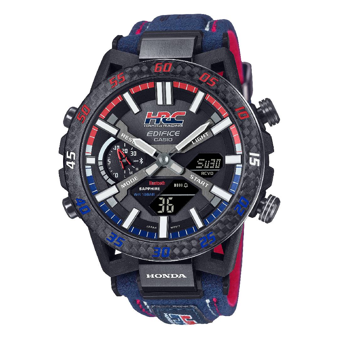 ECB-2000HR-1ADR | Đồng Hồ Casio | Edifice | Nam | Dây Da | Kết Nối Điện Thoại | Pin Năng Lượng | Chống Nước WR100M