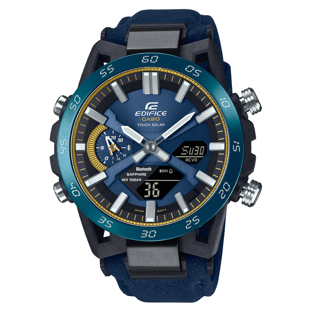 ECB-2000SS-2ADR | Đồng Hồ Casio | Edifice | Nam | Dây Kim Loại | Kết Nối Điện Thoại | Pin Năng Lượng | Chống Nước WR100M