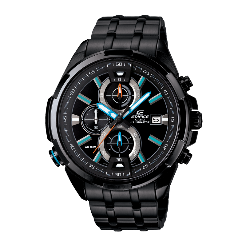 EFR-536BK-1A2VDF | Đồng Hồ Casio Edifice | Nam | Dây Kim Loại | Kim Cọc Số Dạ Quang 