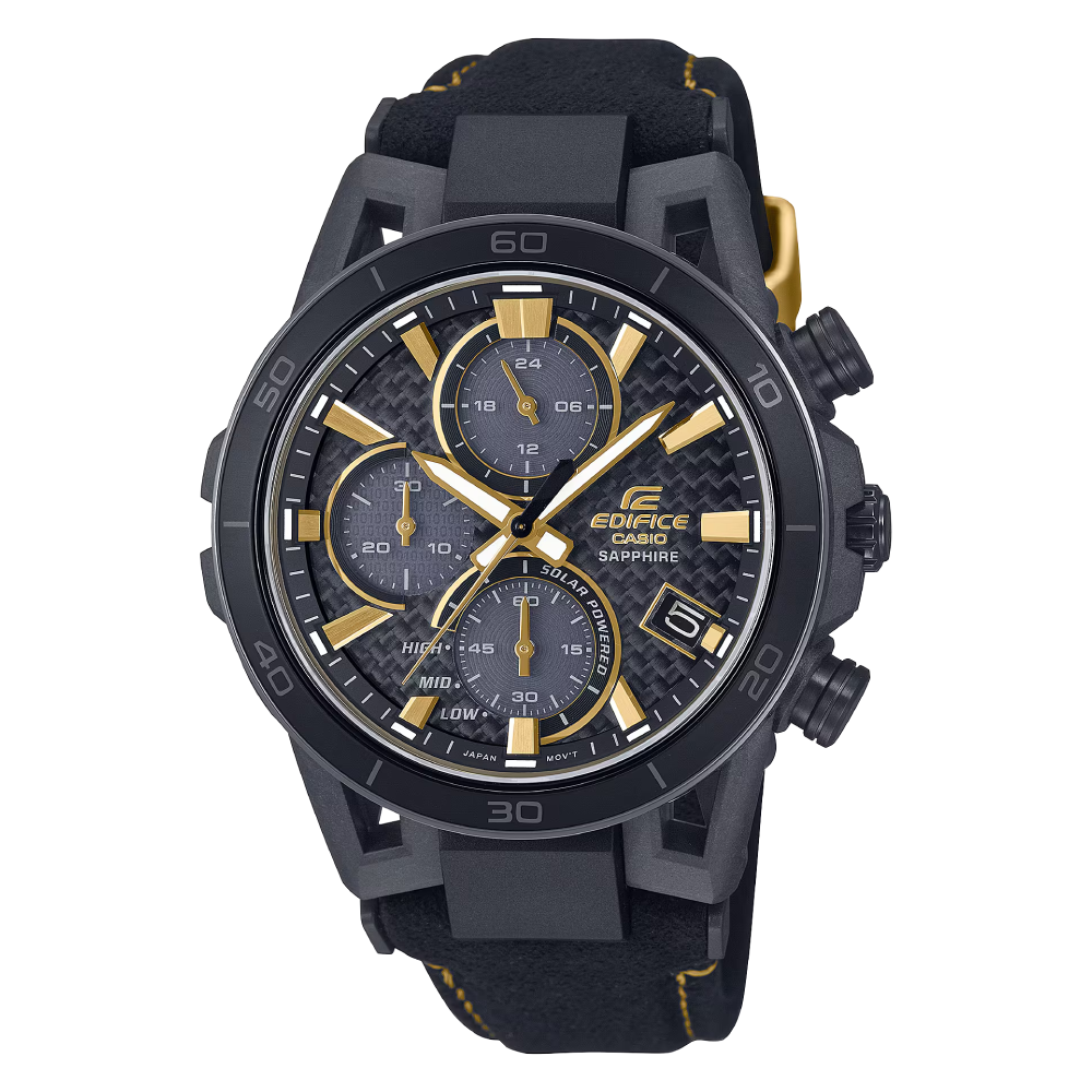 [NEW ARRIVAL ] EFS-S640ZE-1ADR | Đồng Hồ Casio | Edifice | Nam | Dây Da | Kính Sapphire | Pin Mặt Trời | WR100m