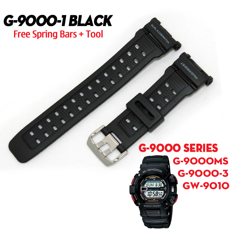 Dây G-Shock G-9000-1V - Dây Nhựa Đen