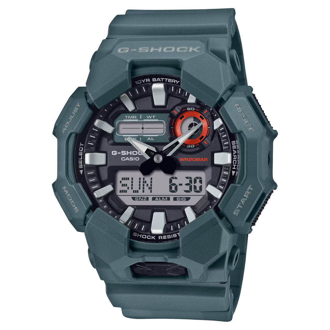 GA-010-2ADR |  Đồng hồ Casio G-Shock Nam | Dây Nhựa | Chống Sốc | Chống Nước 200m