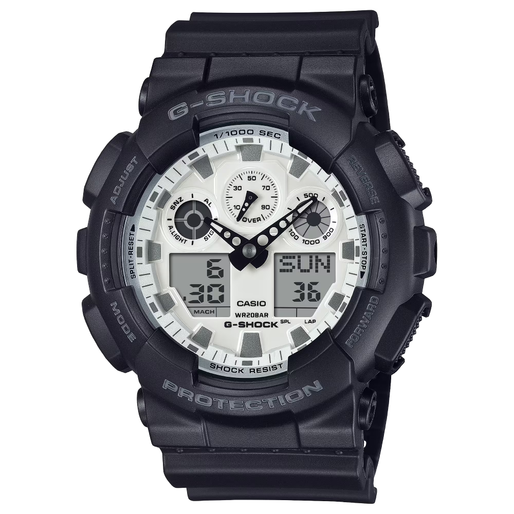 [NEW ARRIVAL ] GA-100WD-1ADR | Đồng Hồ Casio G-shock Nam | Dây nhựa | 3 Mặt số kỹ thuật số | Chống nước 200m