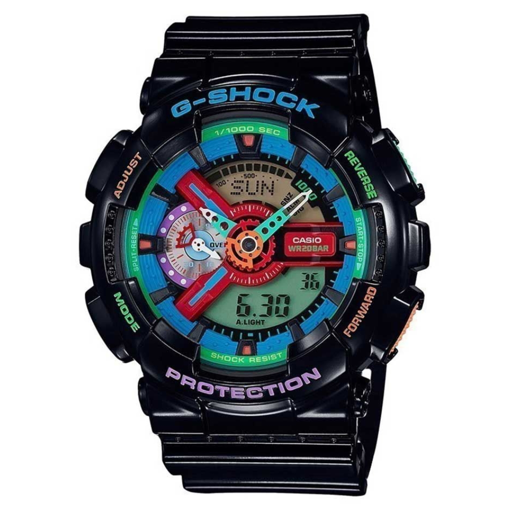 GA-110MC-1ADR | Đồng Hồ Casio G Shock | Nam | Dây Nhựa Màu Đặc Biệt | Chống Nước 200M