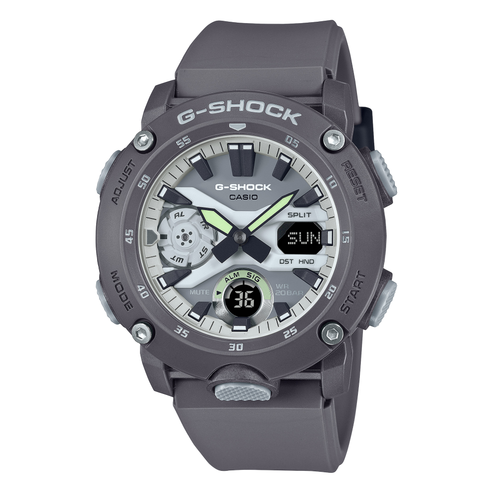 GA-2000HD-8ADR | Đồng Hồ Casio | G-Shock | Dây Nhựa Màu | Cấu Trúc Cacbon | Chống Nước WR20BAR