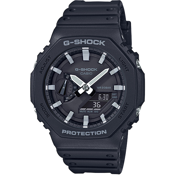 GA-2100-1ADF | Đồng Hồ Casio | G-Shock | Nam | Dây Nhựa Màu Đen | Đèn Led Đôi | Cấu Trúc Lõi Carbon