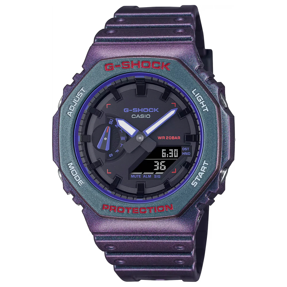 GA-2100AH-6ADR | Đồng Hồ Casio G-shock | Nam | Dây Nhựa | Cấu Trúc Carbon | Chống Nước wr20bar
