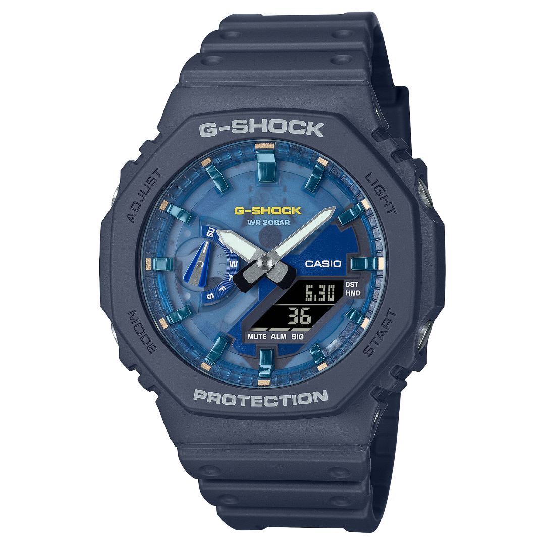 GA-2100AS-2ADR | Đồng Hồ Casio | G-Shock | Dây Nhựa | Cấu Trúc Lõi Carbon | Chống Nước 200m