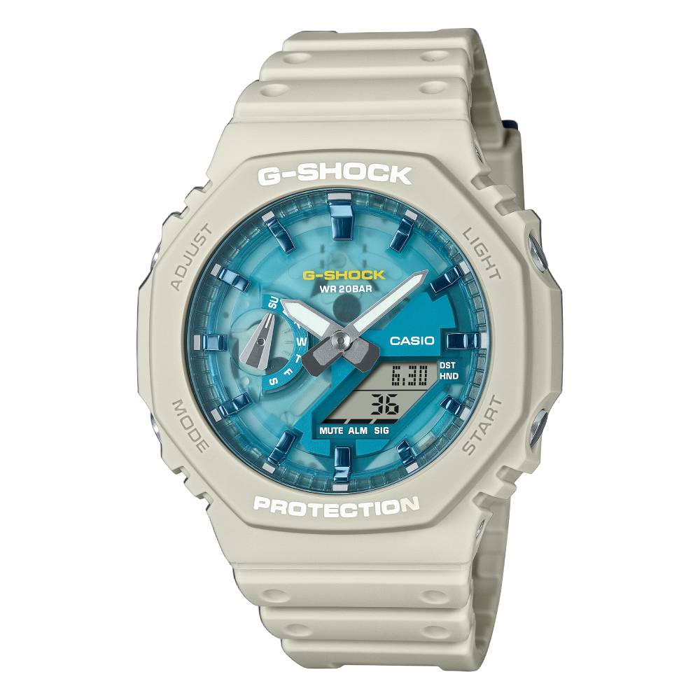GA-2100AS-5ADR | Đồng Hồ Casio | G-Shock Nam | Dây Nhựa | Cấu Trúc Lõi Carbon | Chống Nước 200m