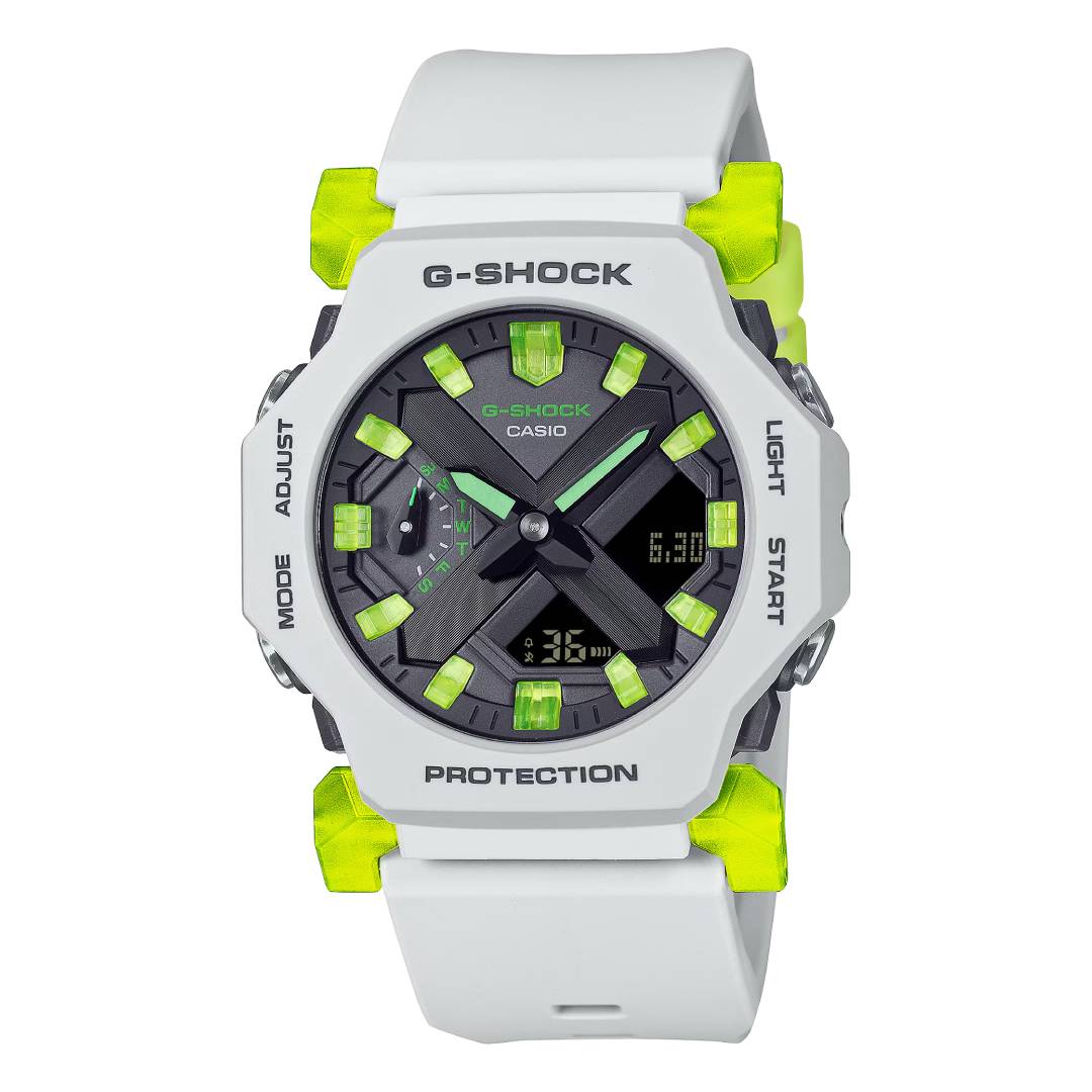 GA-2300MW-8ADR | Đồng Hồ Casio G-shock | Nam Nữ | Dây Nhựa | Cấu hình mới | Màn hình LCD