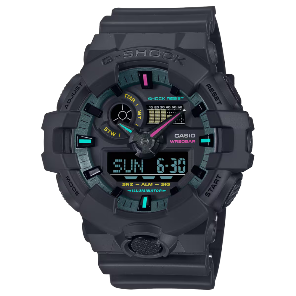 GA-700MF-1ADR | Đồng Hồ Casio | G-Shock | Nam | Dây Nhựa | Phiên Bản Màu Đặc Biệt | WR20BAR