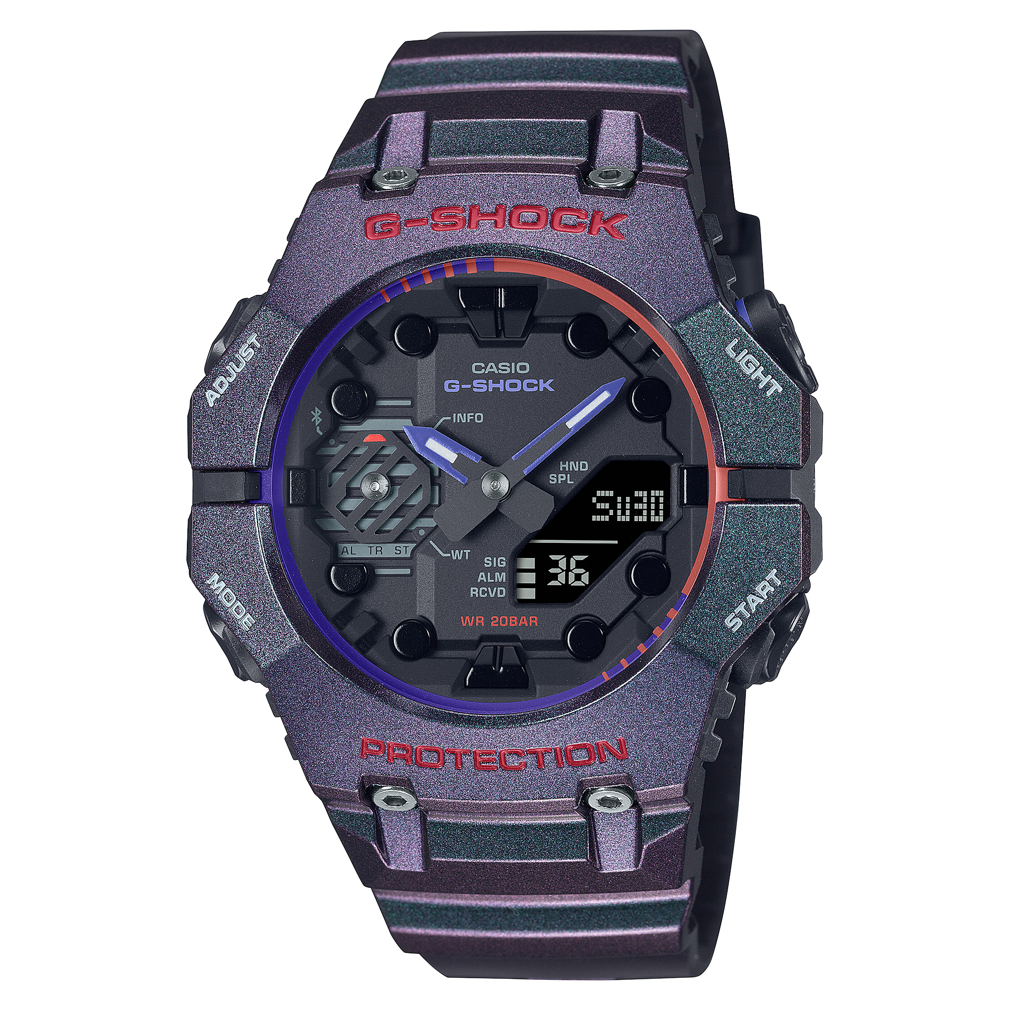 [LIMITED ] GA-B001AH-6ADR | Đồng Hồ Casio G-shock Nam | Dây Nhựa | Kết Nối Điện Thoại | Chống Nước 200m