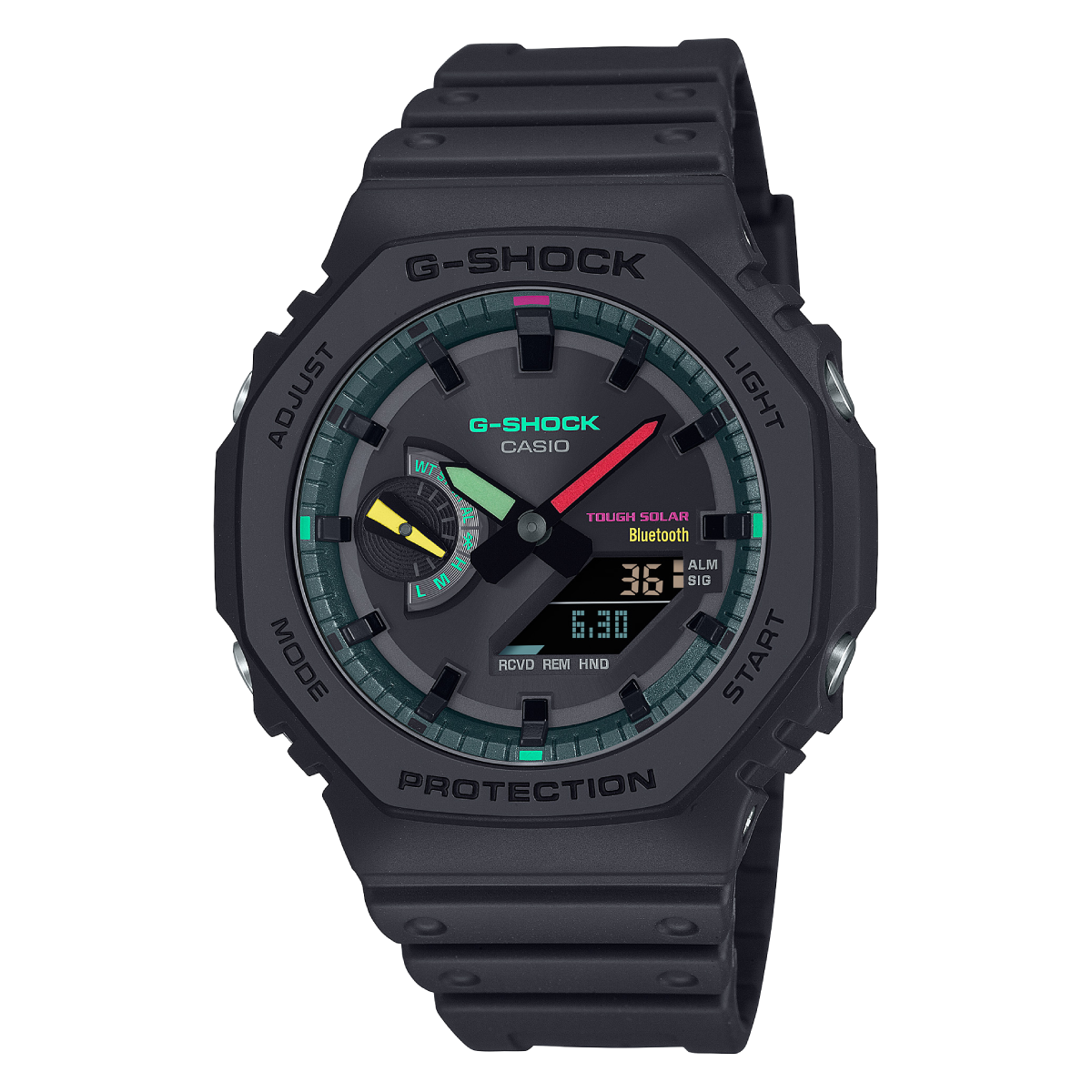 GA-B2100MF-1ADR | Đồng Hồ Casio | G-Shock | Dây Nhựa | Cấu Trúc Lõi Carbon | Kết Nối Điện Thoại | Pin Năng Lượng