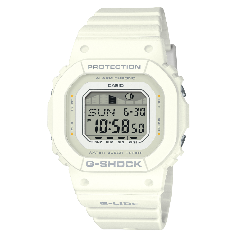 GLX-S5600-7BDR | Đồng Hồ Casio G-Shock | Nam | Dây Nhựa | Mặt Vuông Điện Tử | Chống Nước WR20BAR