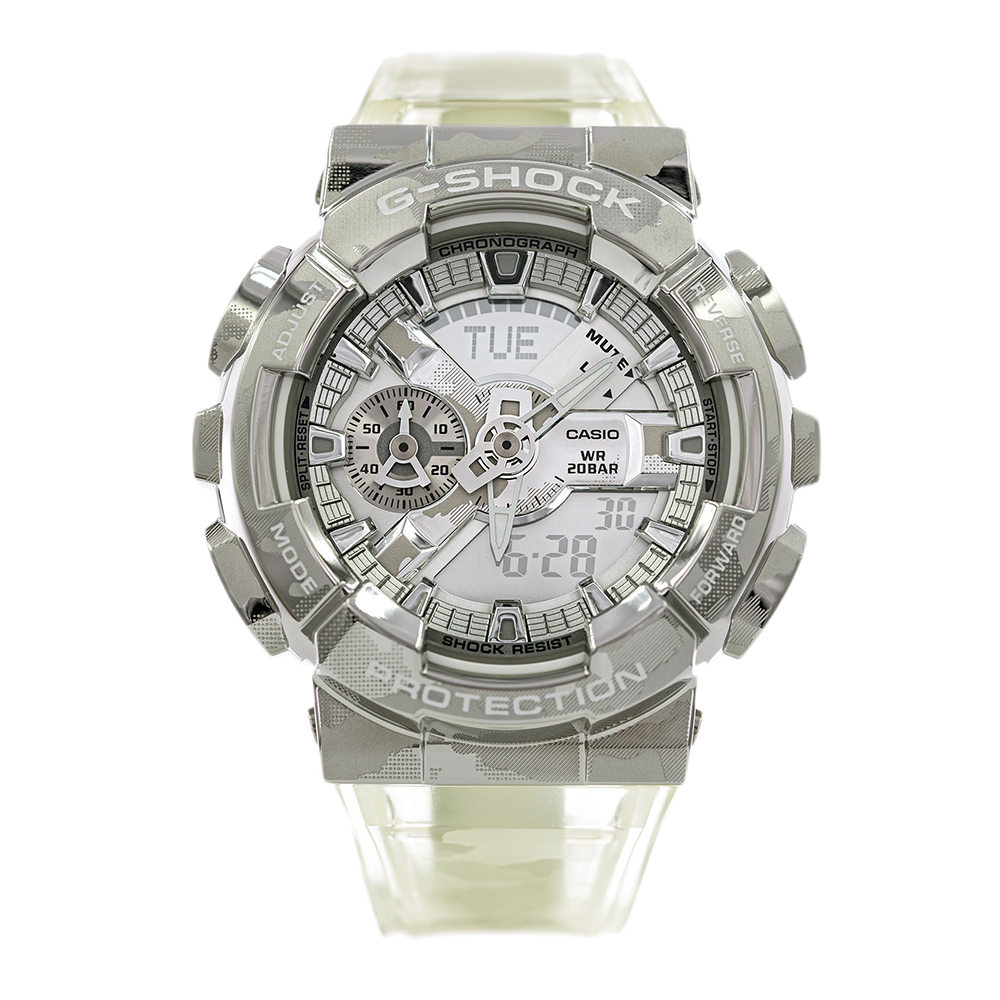 GM-110SCM-1A | Đồng Hồ Casio | G Shock  | Nam | Dây Nhựa Màu Đặc Biệt | Vỏ Kim Loại | Chống Nước 200M