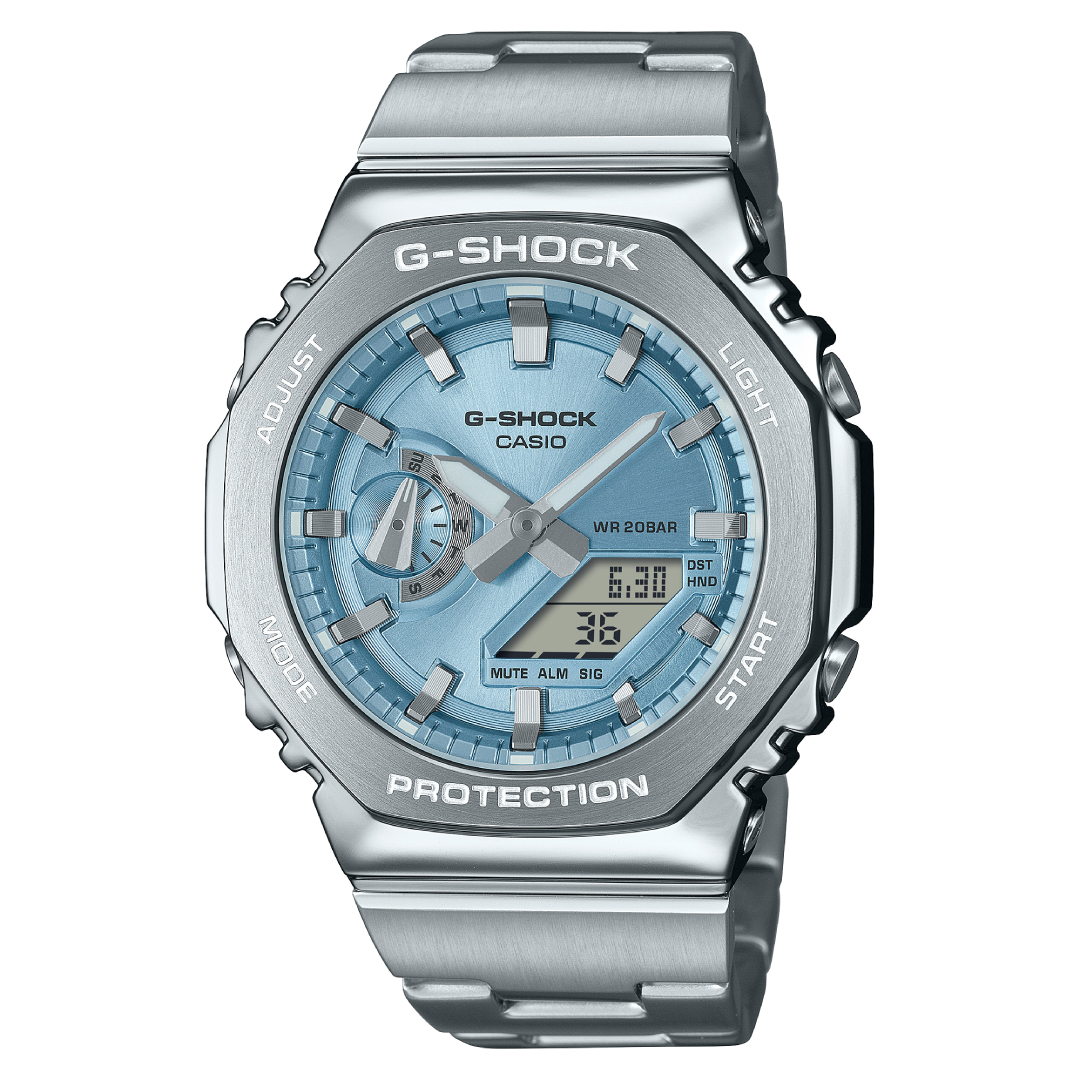 [NEW ARRIVAL ] GM-2110D-2ADR | Đồng Hồ Casio G-shock Nam | Dây Và Vỏ Kim Loại Thép không Gỉ | Chống Nước200m