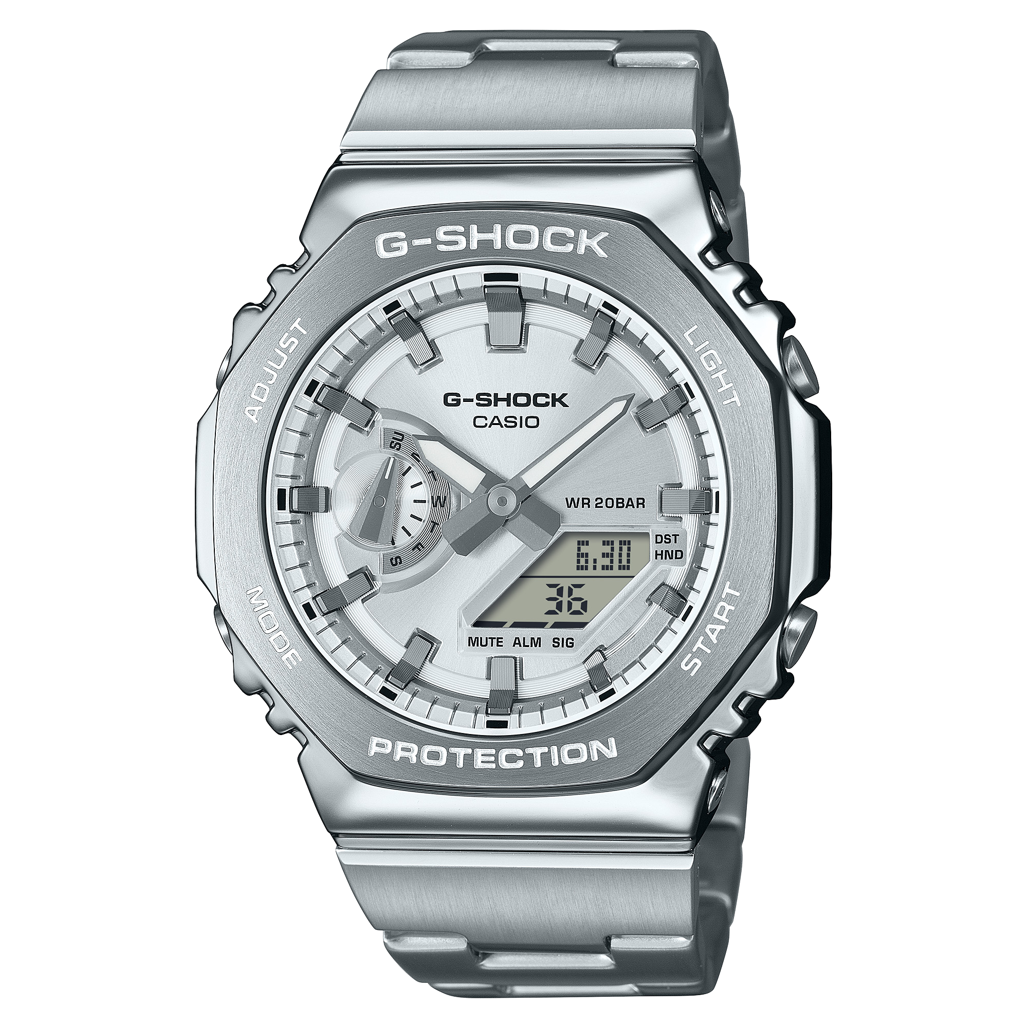 [NEW ARRIVAL ] GM-2110D-7ADR | Đồng Hồ Casio G-shock Nam | Dây Kim Loại Thép Không Gỉ | Chống Nước 200m