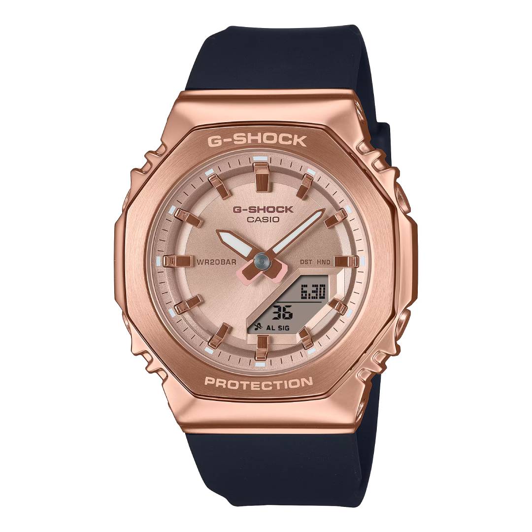 GM-S2110PG-1A4DR | Đồng Hồ Casio | G-Shock Nữ | Dây Nhựa | Vỏ Kim Loại | Chống Nước WR20BAR