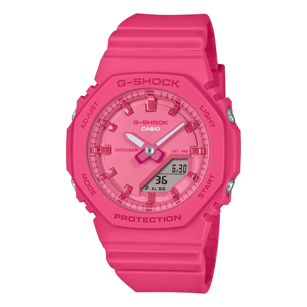GMA-P2100PP-4ADR | Đồng Hồ Casio G-shock Nữ | Dây Nhựa Sinh Học | Cấu Trúc Lõi Carbon | Chống Nước WR20BAR