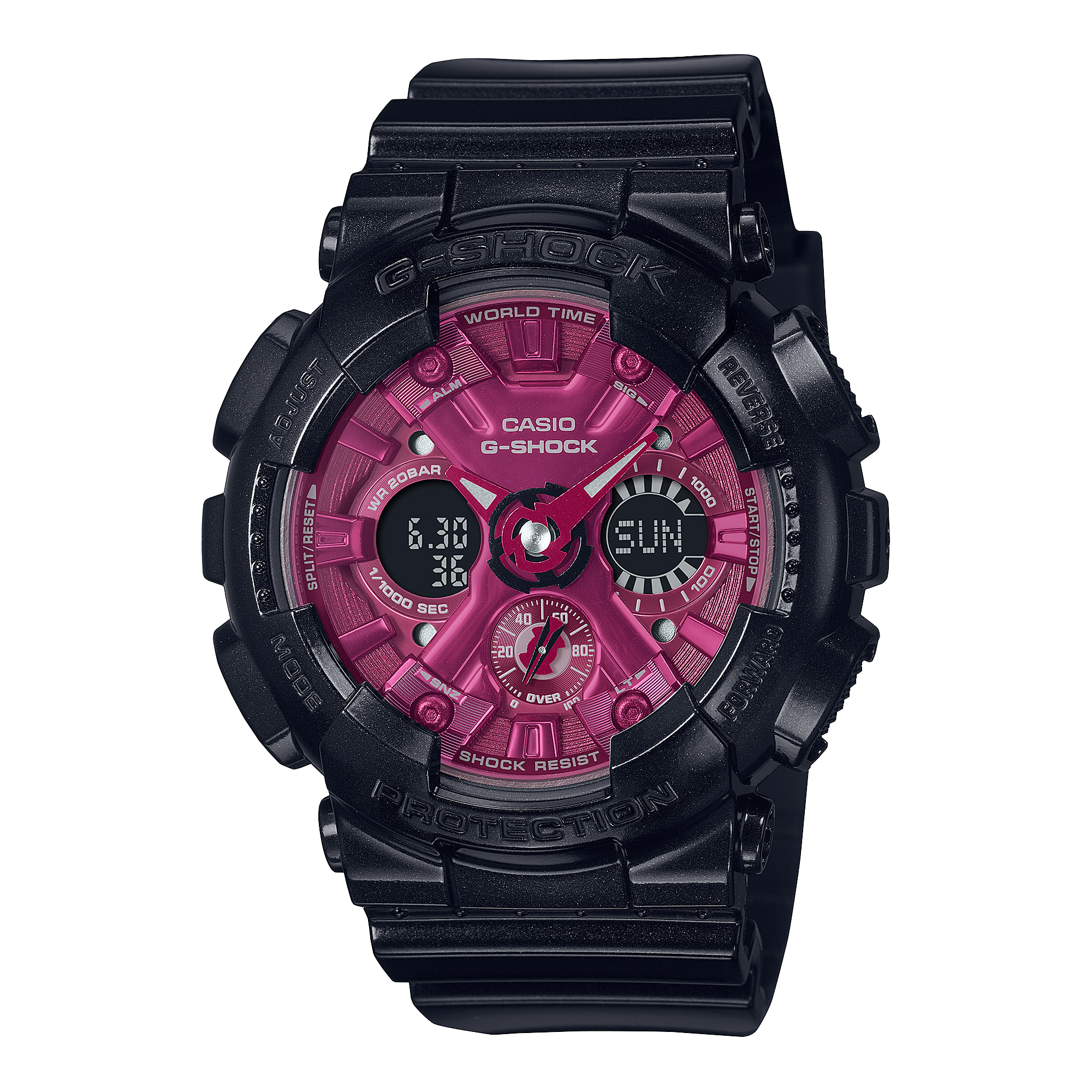 GMA-S120RB-1ADR | Đồng Hồ Casio G-SHOCK Nam | Dây Nhựa | Chống Sốc | Chống Từ | Pin 3 năm | WR200m 