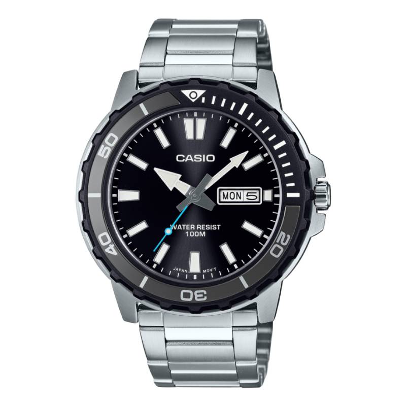 MTD-125D-1A3VDF | Đồng Hồ Casio | Nam | Dây Kim Loại |  3 Kim | Chống Nước WR100M