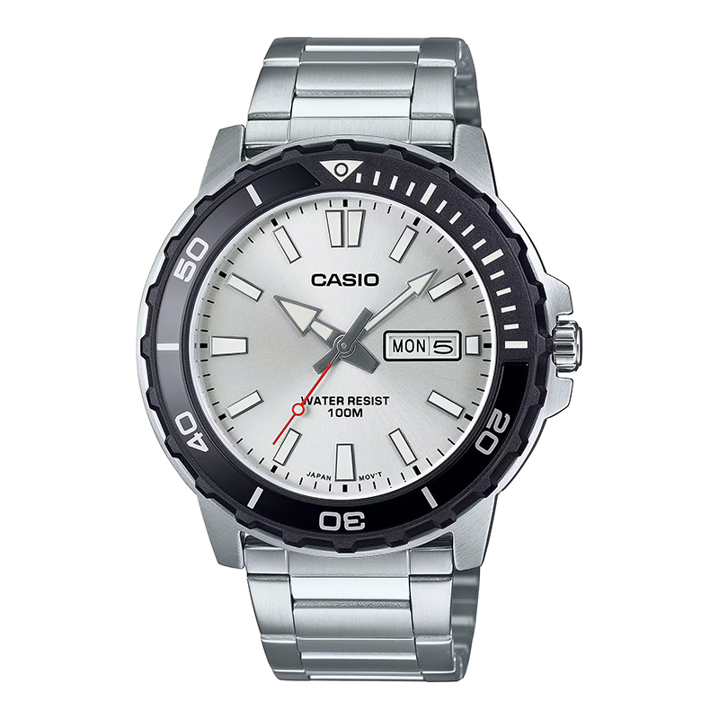 MTD-125D-7AVDF | Đồng Hồ Casio | Nam | Dây Kim Loại |  3 Kim | Chống Nước WR100M