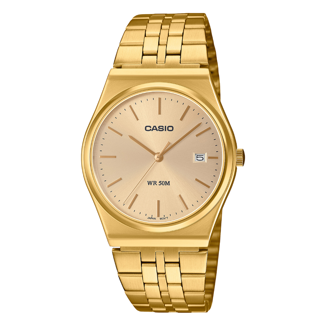 MTP-B145G-9AVDF | Đồng Hồ Casio | Nam | Dây Và Mặt Kim Loại Màu Vàng Gold | Chống Nước WR50M