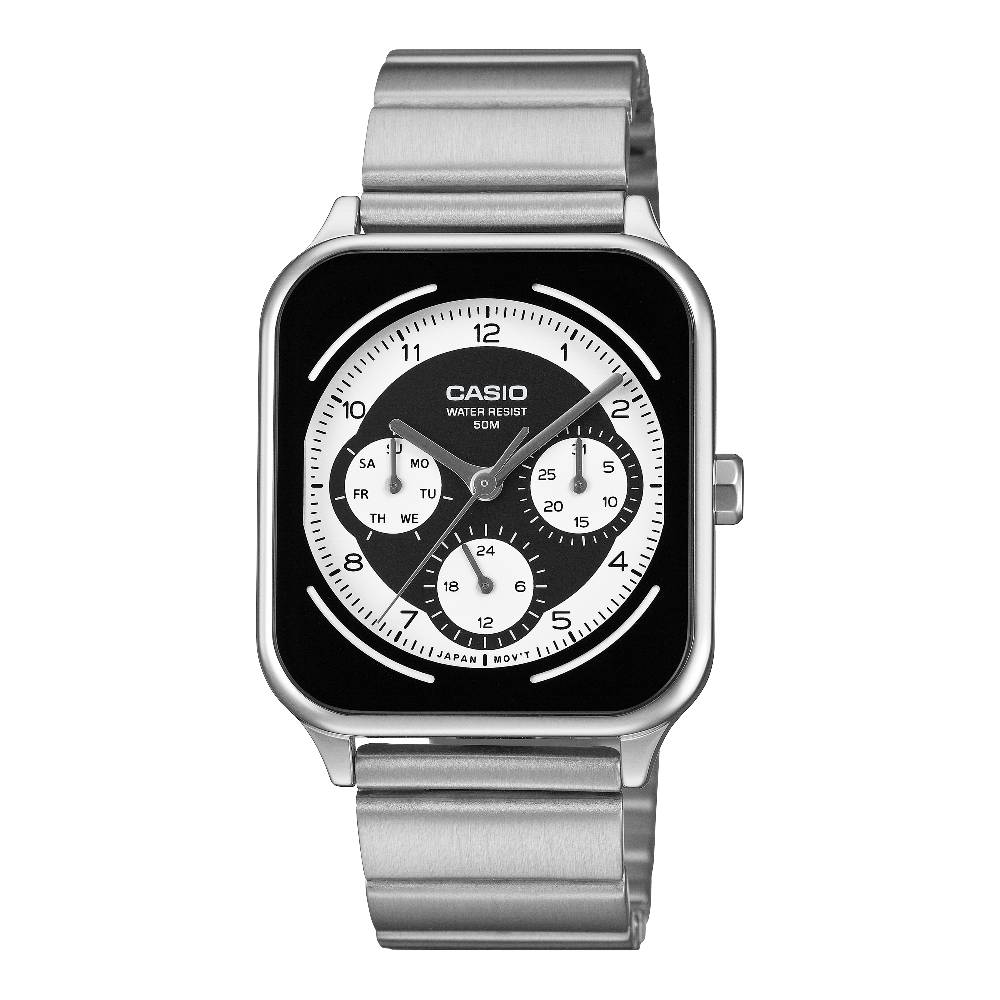 MTP-M307D-1BVDF | Đồng Hồ Casio Nam | Dây kim Loại | Mặt Số Đa Tầng | 6 Kim | Chống nước 50m
