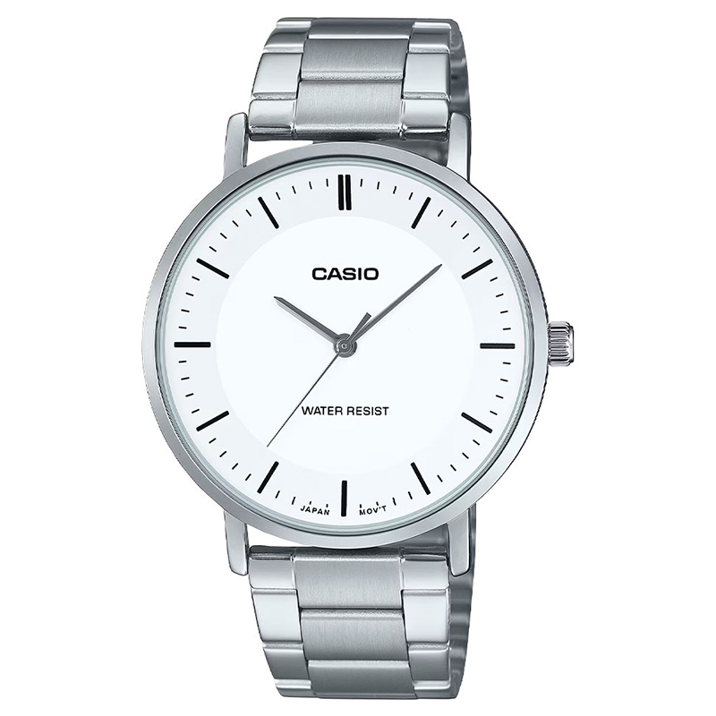 [NEW ARRIVAL ] MTP-VT04D-7EDF | Đồng Hồ Casio Nam | Dây Kim Loại | Mặt Kính Cong Màu Trắng | Chống Nước