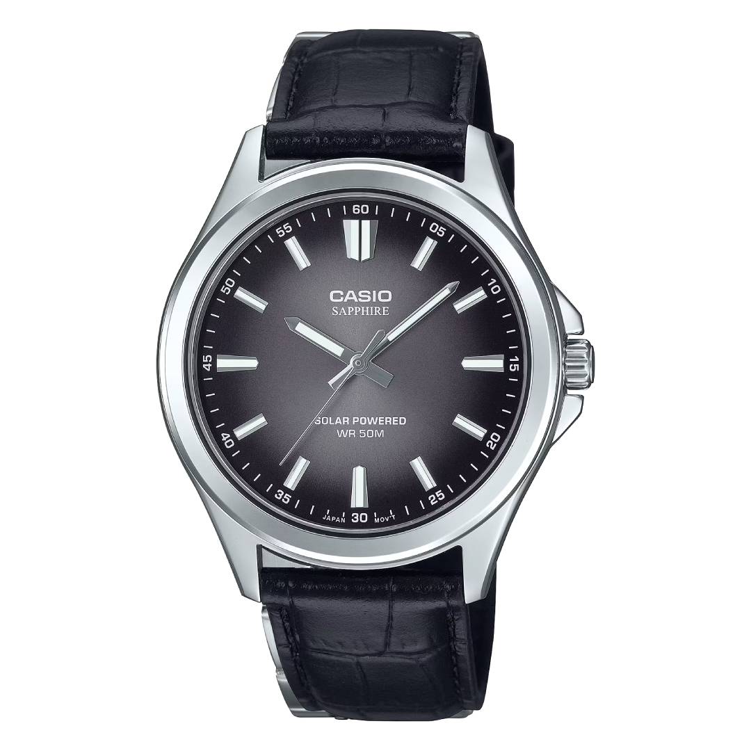 MTS-RS100L-1AVDF | Đồng Hồ Casio Nam | Dây Da | Mặt Kính sapphire | Pin Năng Lượng | Chống Nước 50m