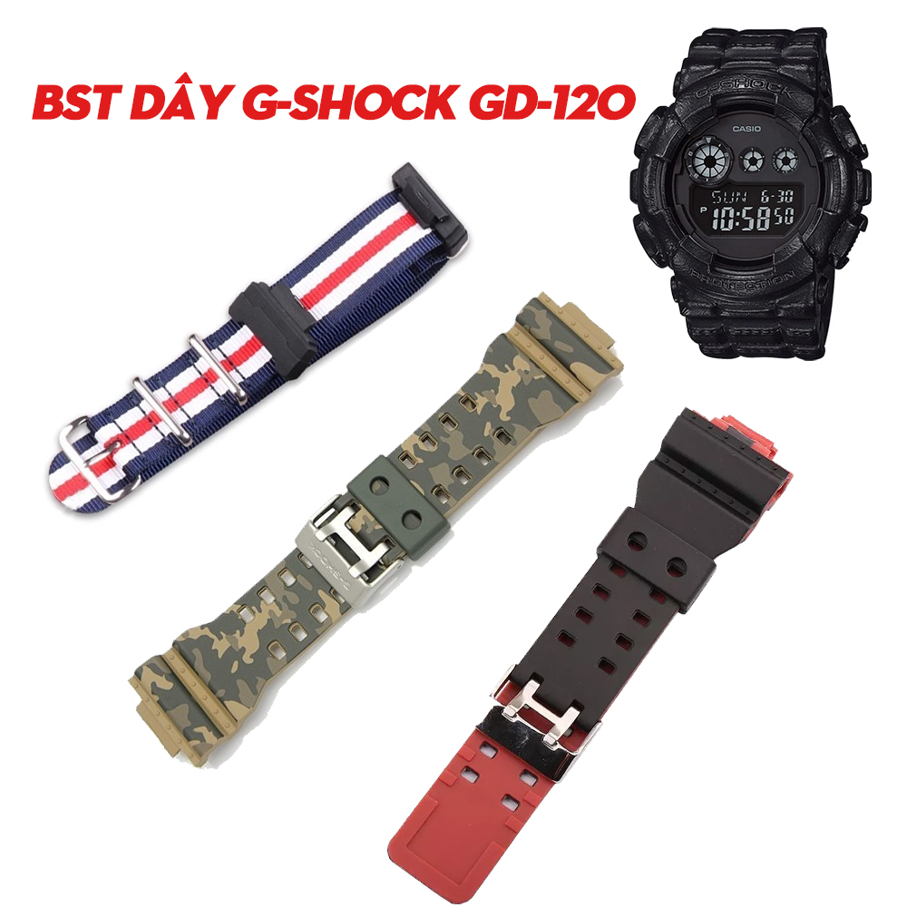 Dây G-Shock GD-120 – Bộ Sưu Tập Dây Thay Thế Cho Dòng Đồng Hồ Kỹ Thuật Số Cá Tính