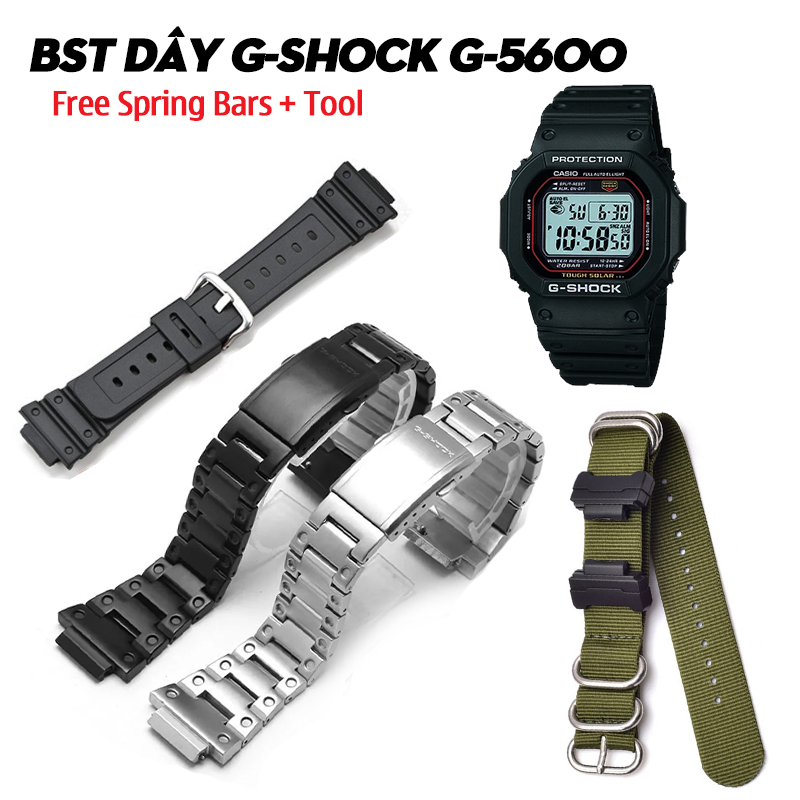 Dây G-Shock G-5600 / G-5600A / G-5600B / G-5600S / G-5600SC – Bộ Sưu Tập Dây Thay Thế Cho Các Phiên Bản Square Pin Đặc Biệt