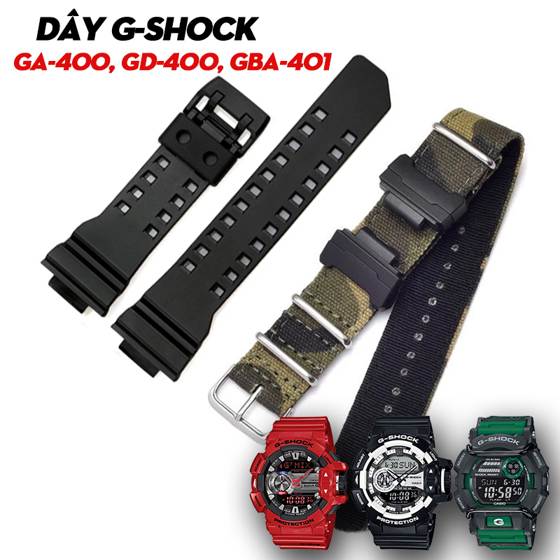 Dây G-Shock GA-400, GD-400, GBA-401 – Bộ Sưu Tập Dây Thay Thế Cho Dòng 
