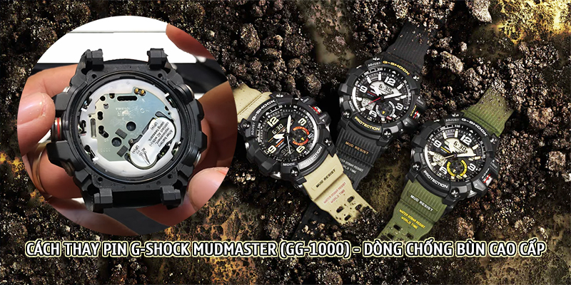 Cách thay pin G-Shock Mudmaster (GG-1000) - Dòng chống bùn cao cấp