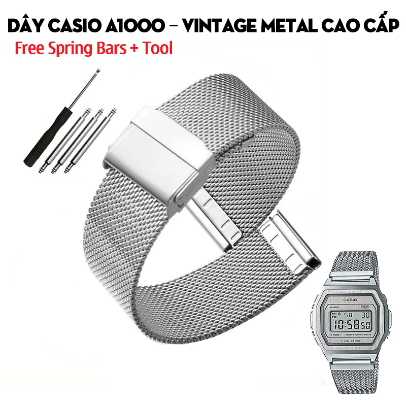 Dây Casio A1000 – Vintage Metal Cao Cấp Và Các Lựa Chọn Thay Thế
