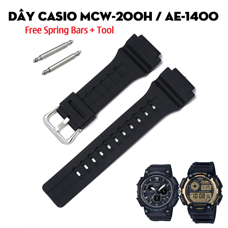 Dây thay thế cho đồng hồ Casio MCW-200H / AE-1400