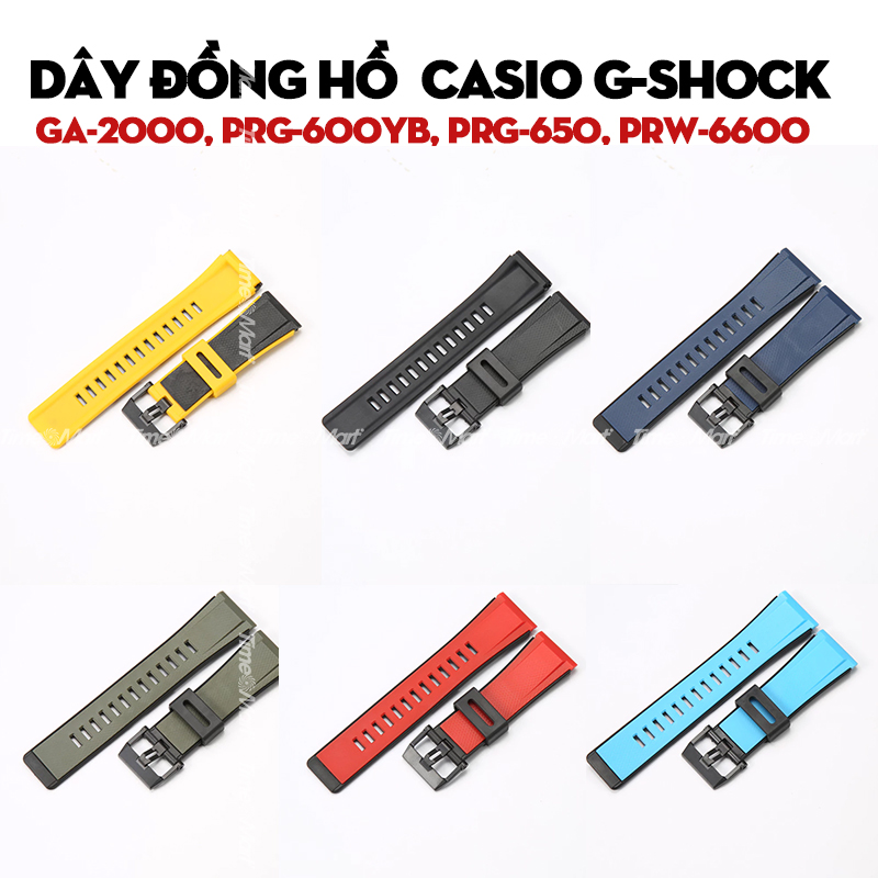 Dây Đồng Hồ GA-2000, PRG-600YB, PRG-650, PRW-6600 Nhiều Màu – Bộ Sưu Tập Thay Thế Đa Dạng