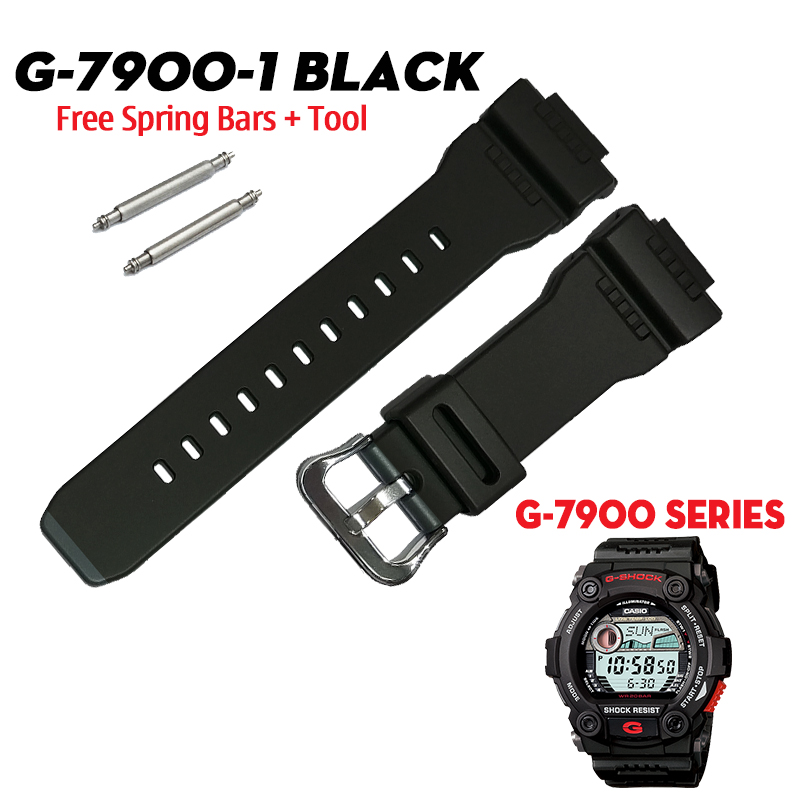 Dây G-Shock G-7900-1 Chính Hãng - Dây Nhựa Đen