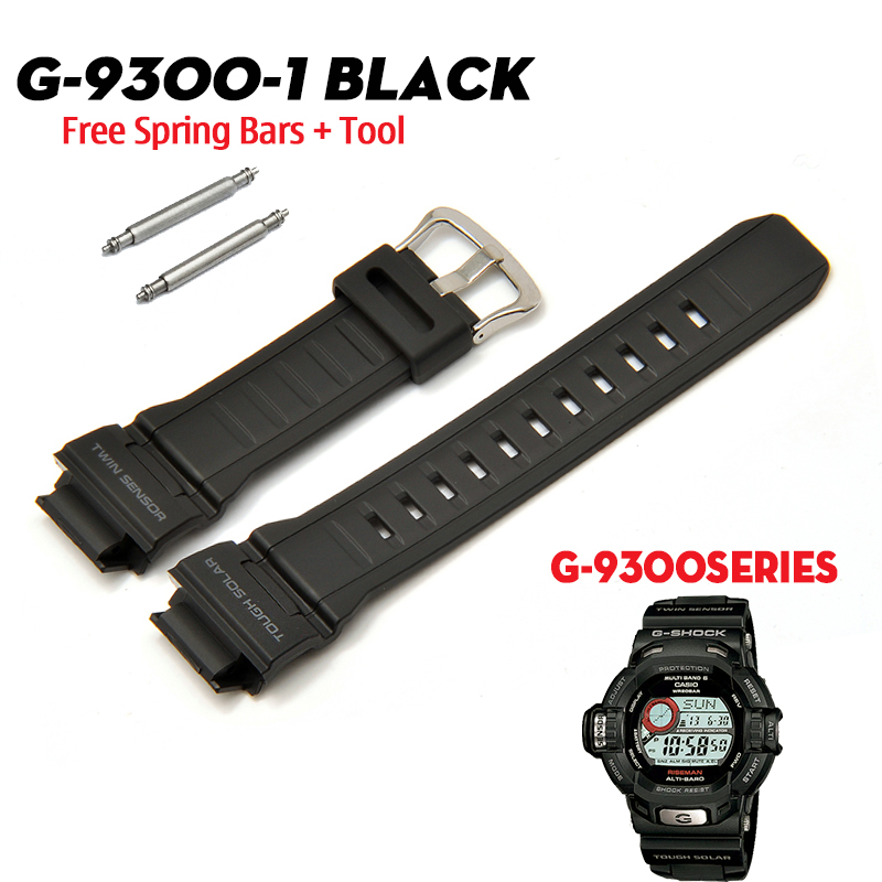 Dây G-Shock G-9300-1 - Dây Màu Đen Resin Cao Cấp